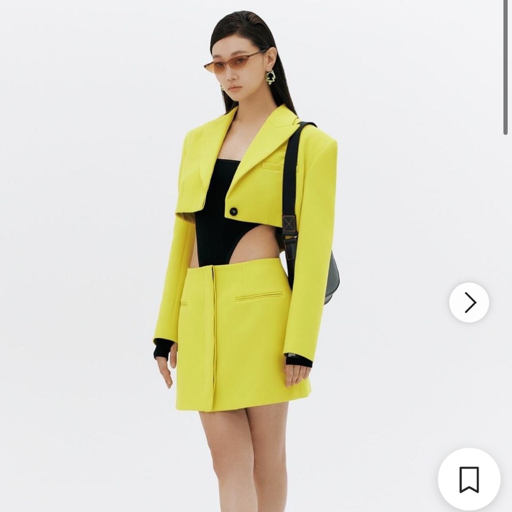Zara Lime Green Blazer Dress